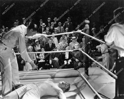 crp-07037 1932 Lee Tracy, Evalyn Knapp, Eugene Pallette at boxing match film The Night Mayor crp-07037