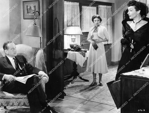crp-07193 1951 Melvyn Douglas, Lynn Bari, Joan Evans film On the Loose crp-07193