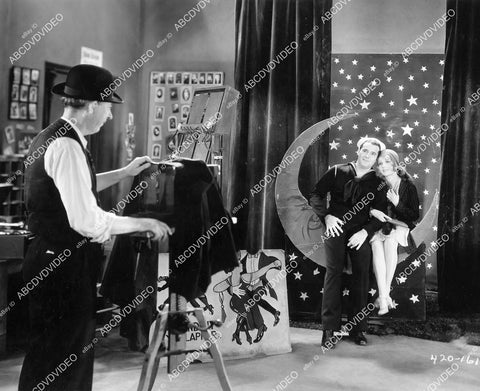crp-07358 1929 Anita Page, William Haines carnival picture sitting in moon film Navy Blues crp-07358