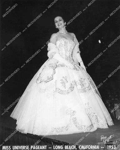 crp-00755 1953 Miss Universe Pageant Long Beach Cal Wanda Irizarry Miss Puerto Rico crp-00755
