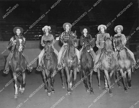crp-00829 1940's cutie pie cowgirls rodeo Marcellaise Rich,Ada Lee Perner,Betty Goodan,Mary Mercier,Jean Claussen crp-00829