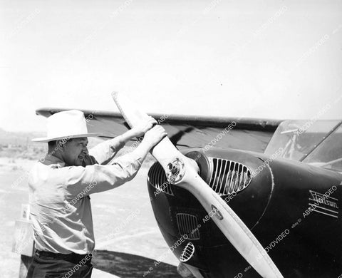 crp-08386 1943 Columbia Studios private plane ships film Cowhide Adams, Glynn Wolfe, Harry Stein crp-08386