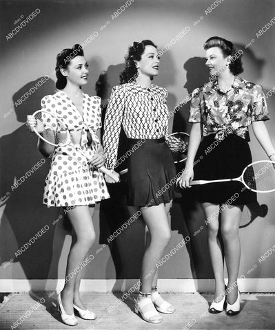 crp-08498 1941 pretty models ready for badminton film Tillie the Toiler crp-08498