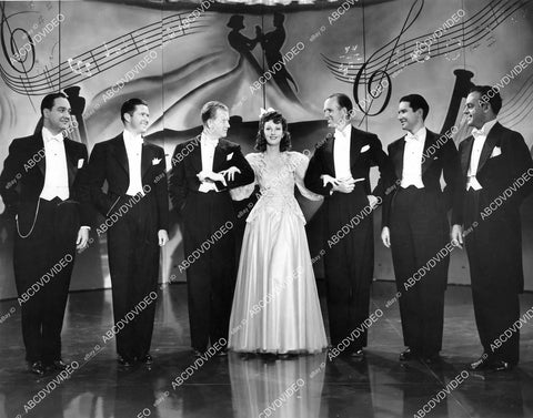 crp-08607 1941 Lorraine Gray and men in tuxedos film Tillie the Toiler crp-08607