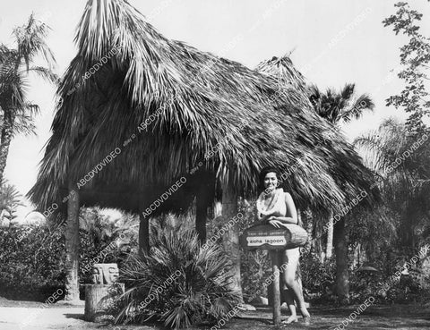 crp-00863 1965 Carole Hale Miss Florida World at Aloha Lagoon Cape Coral Gardens Fla crp-00863