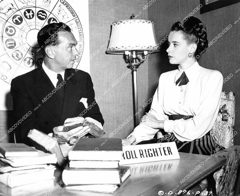 crp-08787 1948 Susan Peters, astrology chart & Carroll Righter film The Sign of the Ram crp-08787