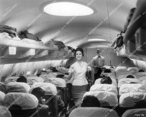 crp-08886 1963 Pamela Tiffin does stewardess duties film Come Fly with Me crp-08886