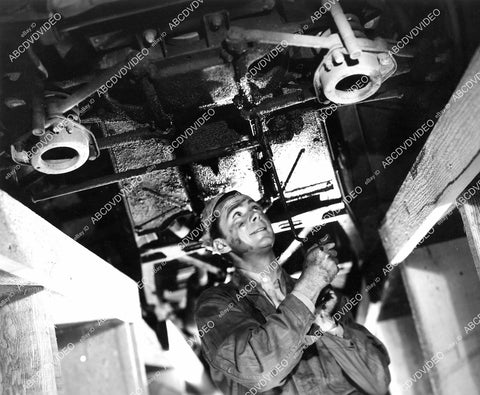 crp-08926 1941 Russell Hayden in the grease pit film Two in a Taxi crp-08926