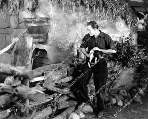 crp-08999 1927 Conrad Nagel w a baby pig silent film Heaven on Earth crp-08999