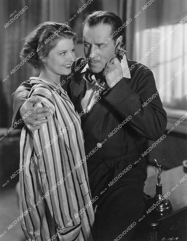 crp-00966 1933 Jack Holt, Lillian Bond take a telephone call film When Strangers Marry crp-00966