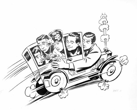crp-09725 1948 caricature The Hoosier Hotshots Paul Ken Trietsch, Gil Taylor film Singin Spurs crp-09725