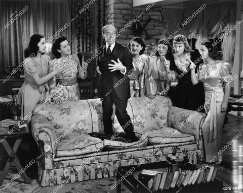 crp-09894 1940 Donald Meek, Joyce Compton & the girls film Sky Murder crp-09894