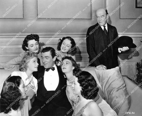 crp-09903 1940 Kaaren Verne, Walter Pidgeon surrounded by the babes & Donald Meek film Sky Murder crp-09903
